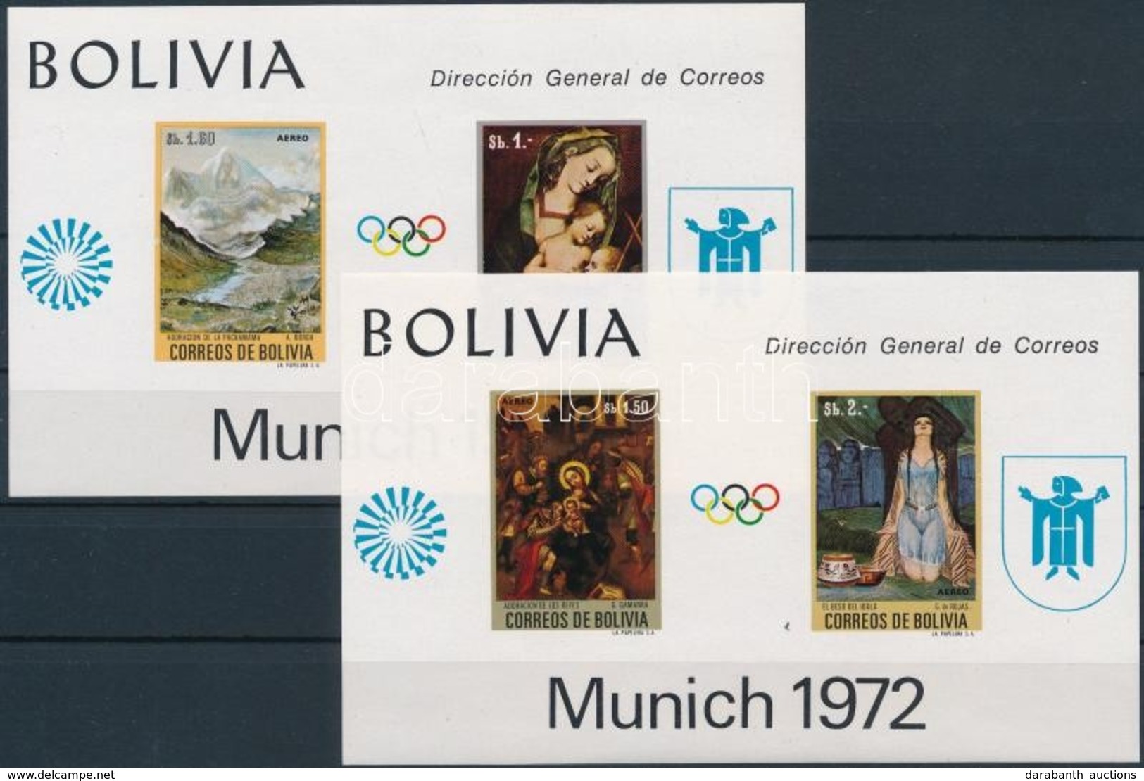 ** 1972 Nyári Olimpia, München Blokk Sor Mi 34-35 - Andere & Zonder Classificatie