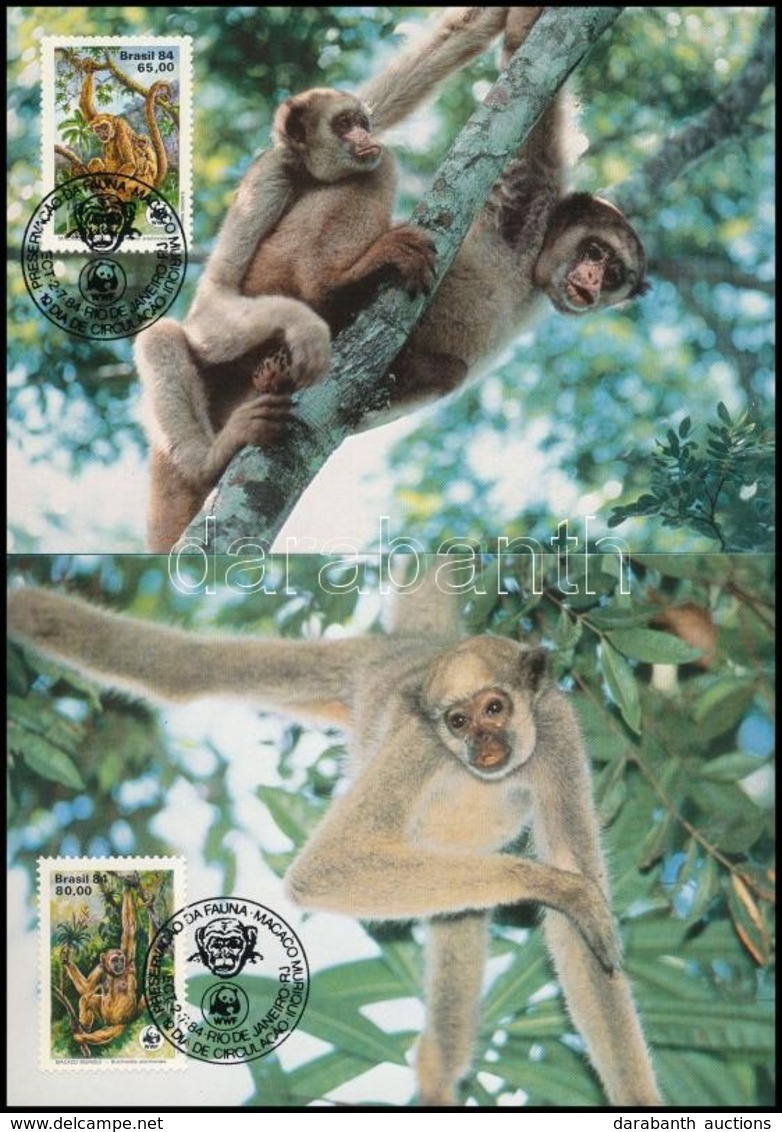 1984 WWF: Majmok Sor 2 Db CM-en Mi 2052-2053 - Andere & Zonder Classificatie