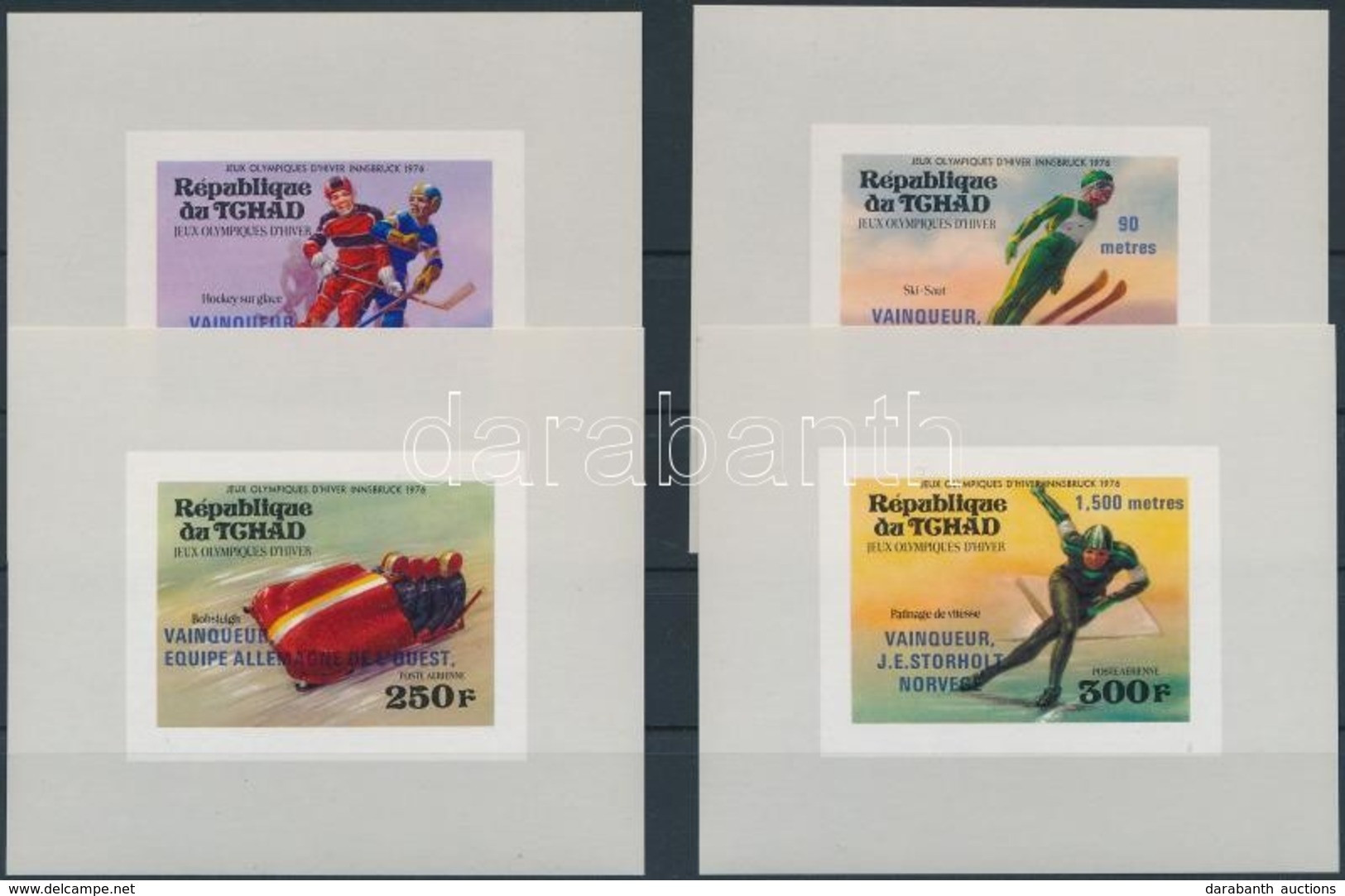 ** 1976 Téli Olimpia Sor Vágott Blokkformában Mi 731-734 - Andere & Zonder Classificatie