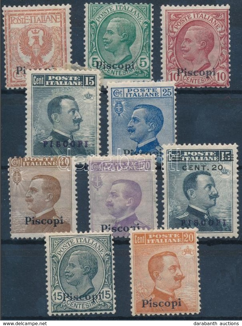 * 1912 Forgalmi 10 érték Patmos Felülnyomással Mi 3-4, 8, 10-12 VIII - Altri & Non Classificati