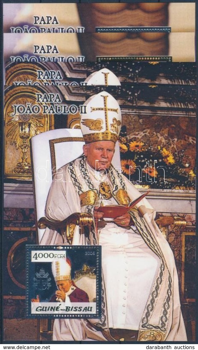 ** 2005 II. János Pál Pápa Halála Blokksor Mi 497-500 - Andere & Zonder Classificatie