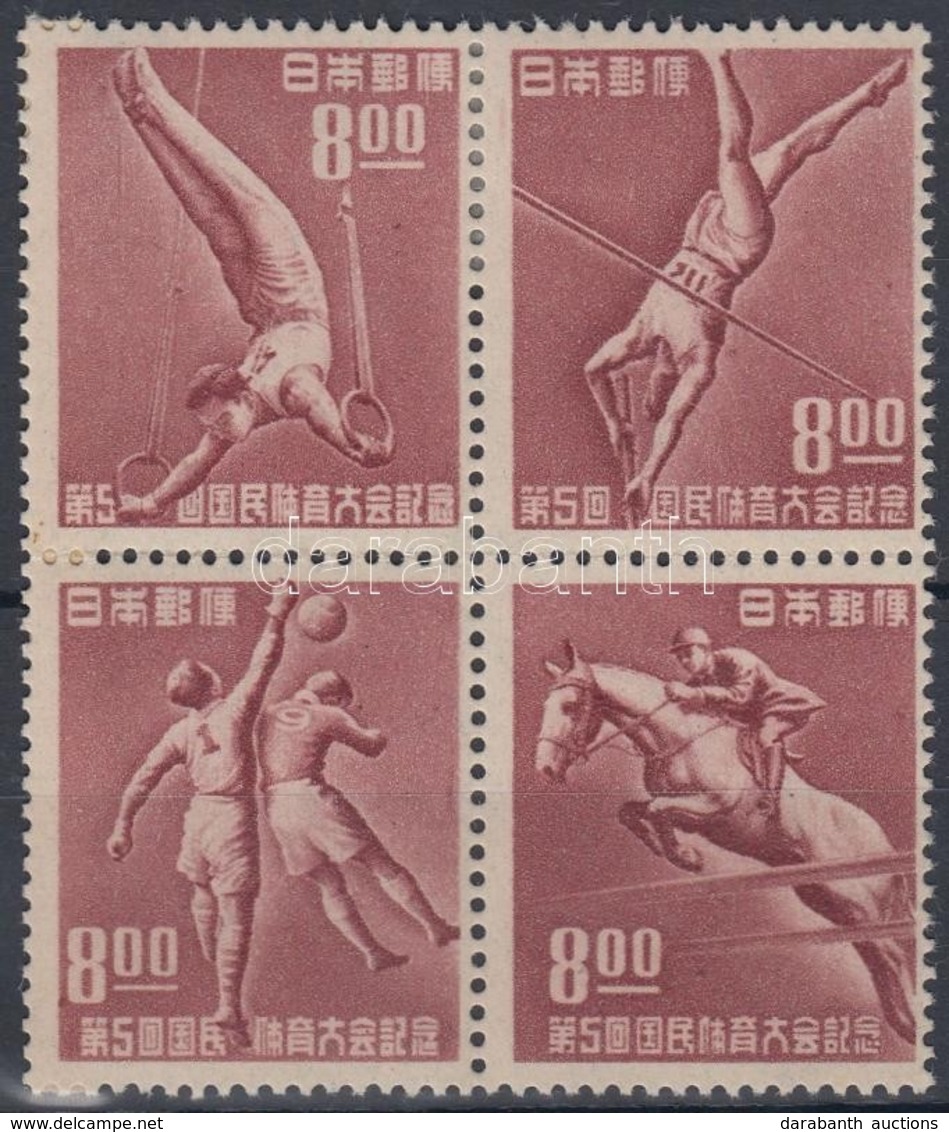 ** * 1950 Sportfesztivál Négyestömb Mi 507-510 (2 érték Falcos) - Andere & Zonder Classificatie