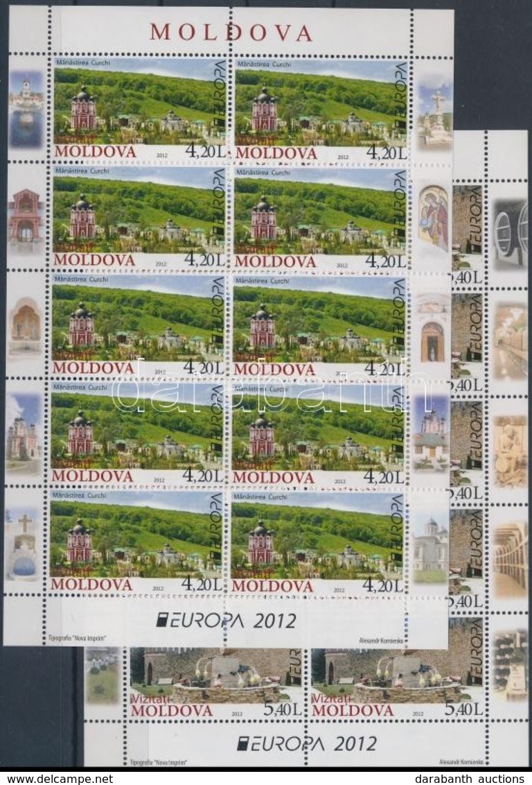** 2012 Europa CEPT Látogasson Moldáviába Mi 793-794 Kisívpár - Andere & Zonder Classificatie