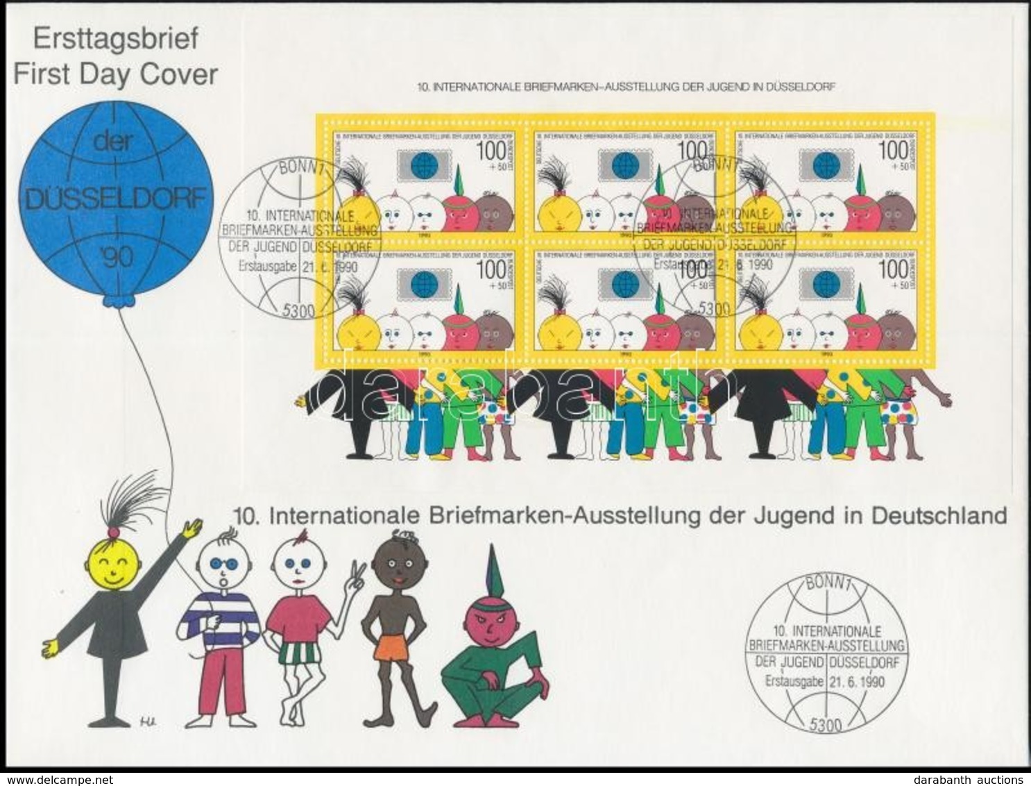 1990 Nemzetközi Bélyegkiállítás, Düsseldorf Blokk Mi 21 - Altri & Non Classificati