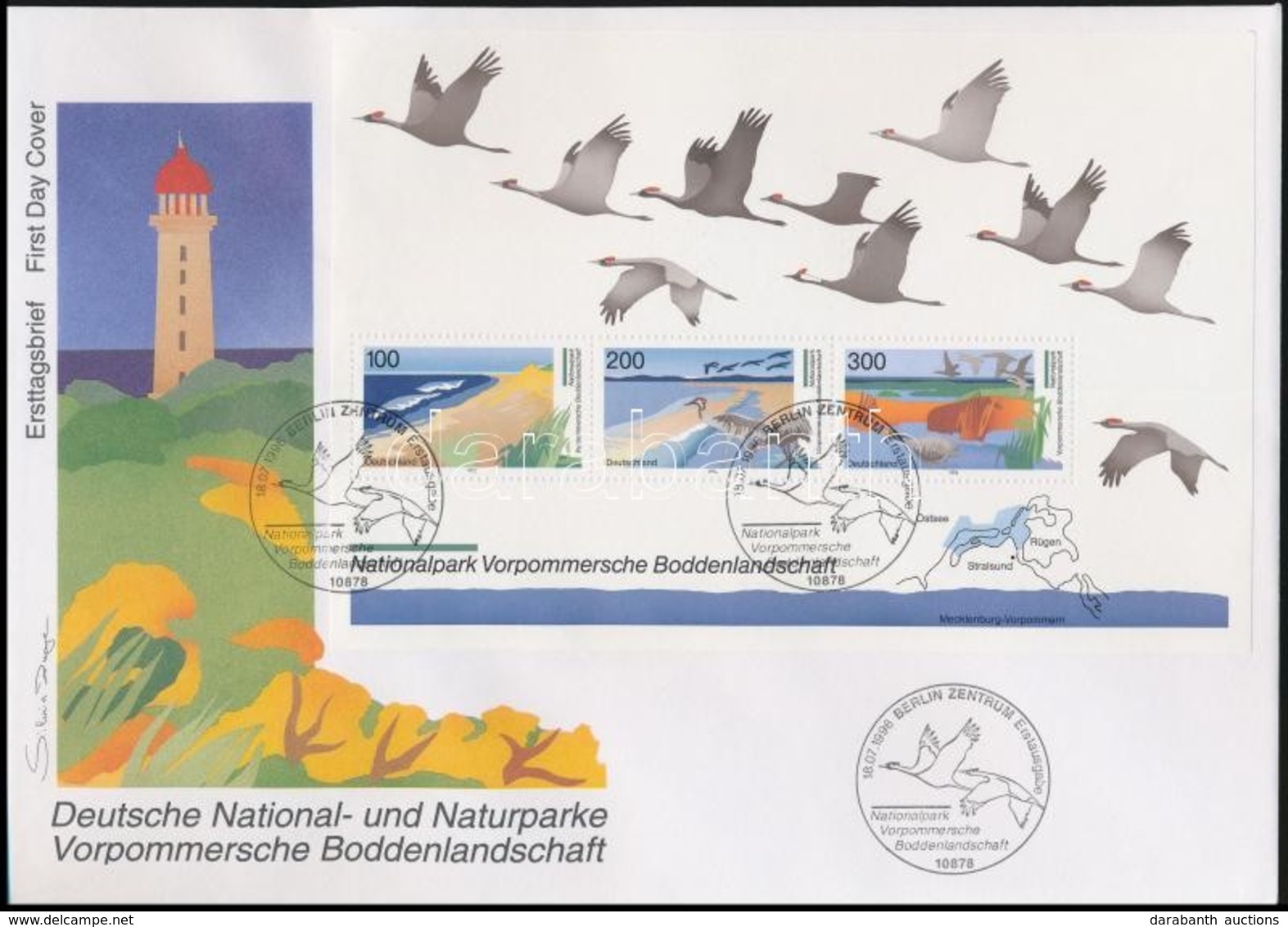 1996 Nemzeti és Természeti Parkok Blokk FDC-n Mi 36 - Andere & Zonder Classificatie