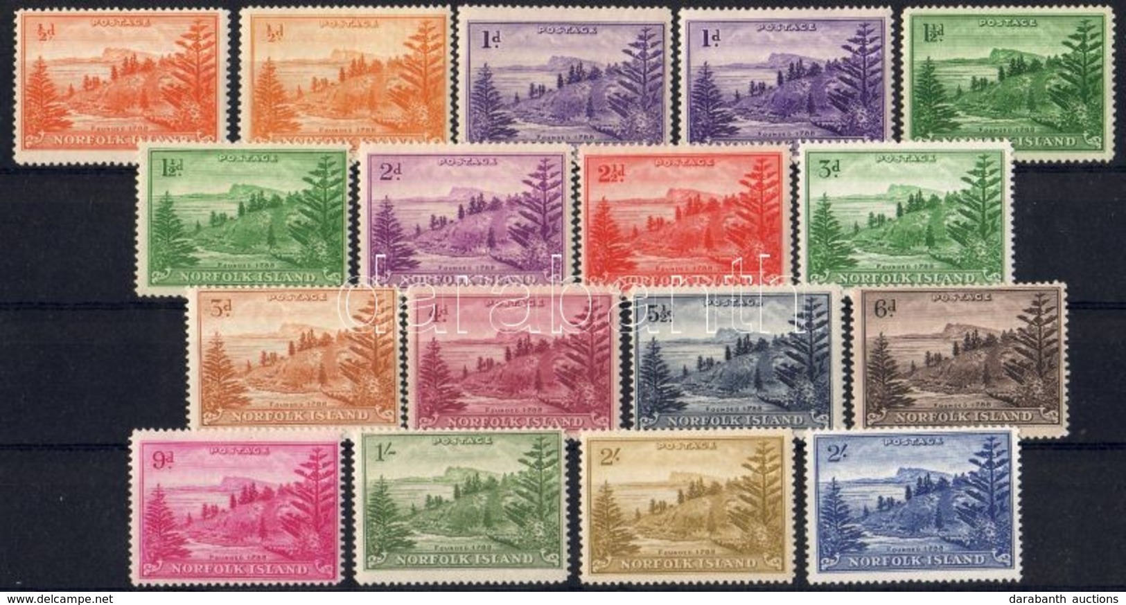 ** 1947/1959 Forgalmi Sor + 3 Színváltozat Mi 1-14 (1-3 X-y + 4x) - Altri & Non Classificati