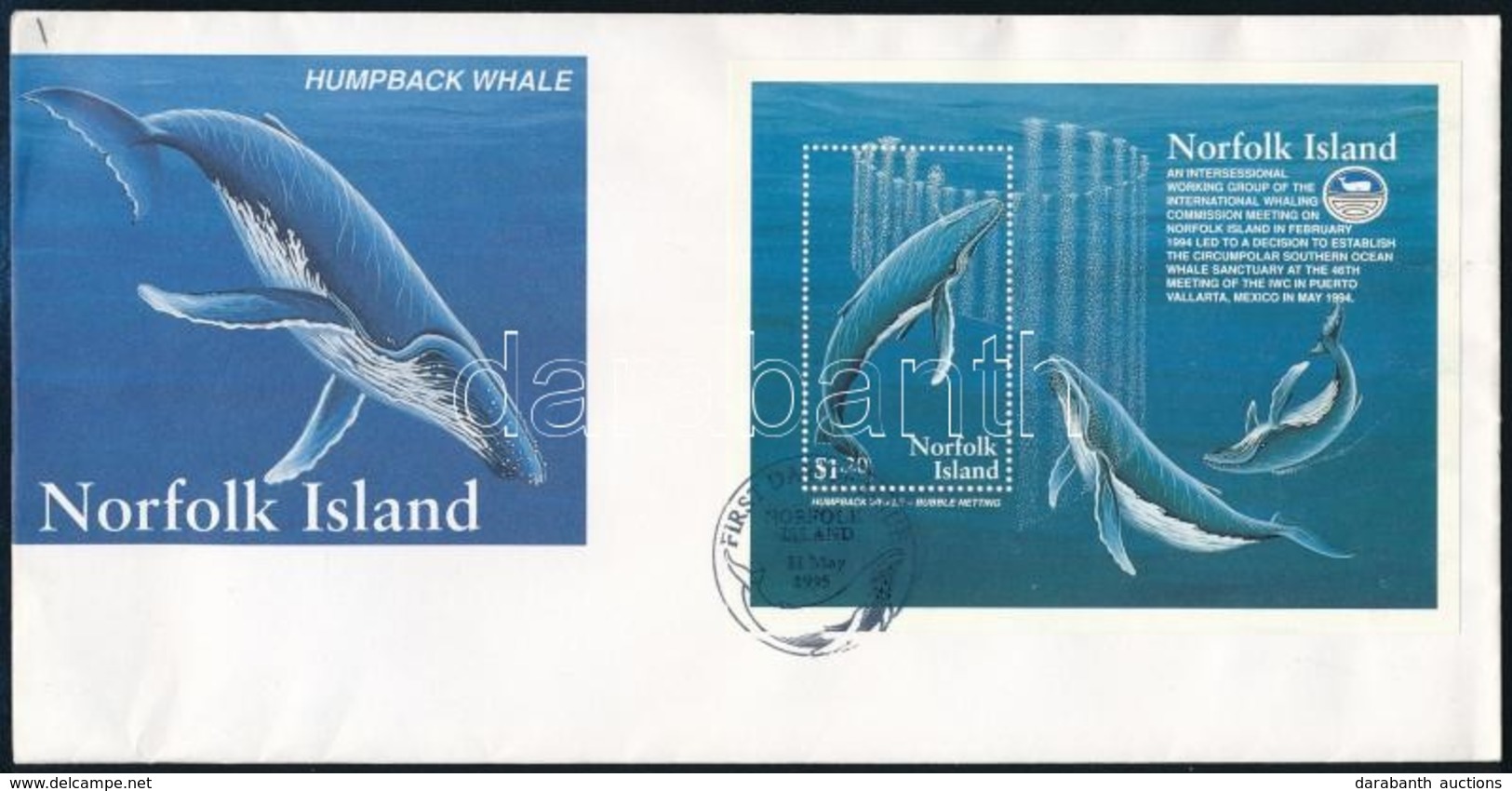 1995 Bálnák Blokk FDC-n Mi 15 - Altri & Non Classificati