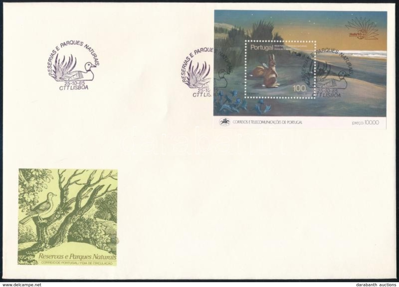 1985 Nemzetközi Bélyegkiállítás ITALIA Blokk FDC-n Mi 48 - Andere & Zonder Classificatie