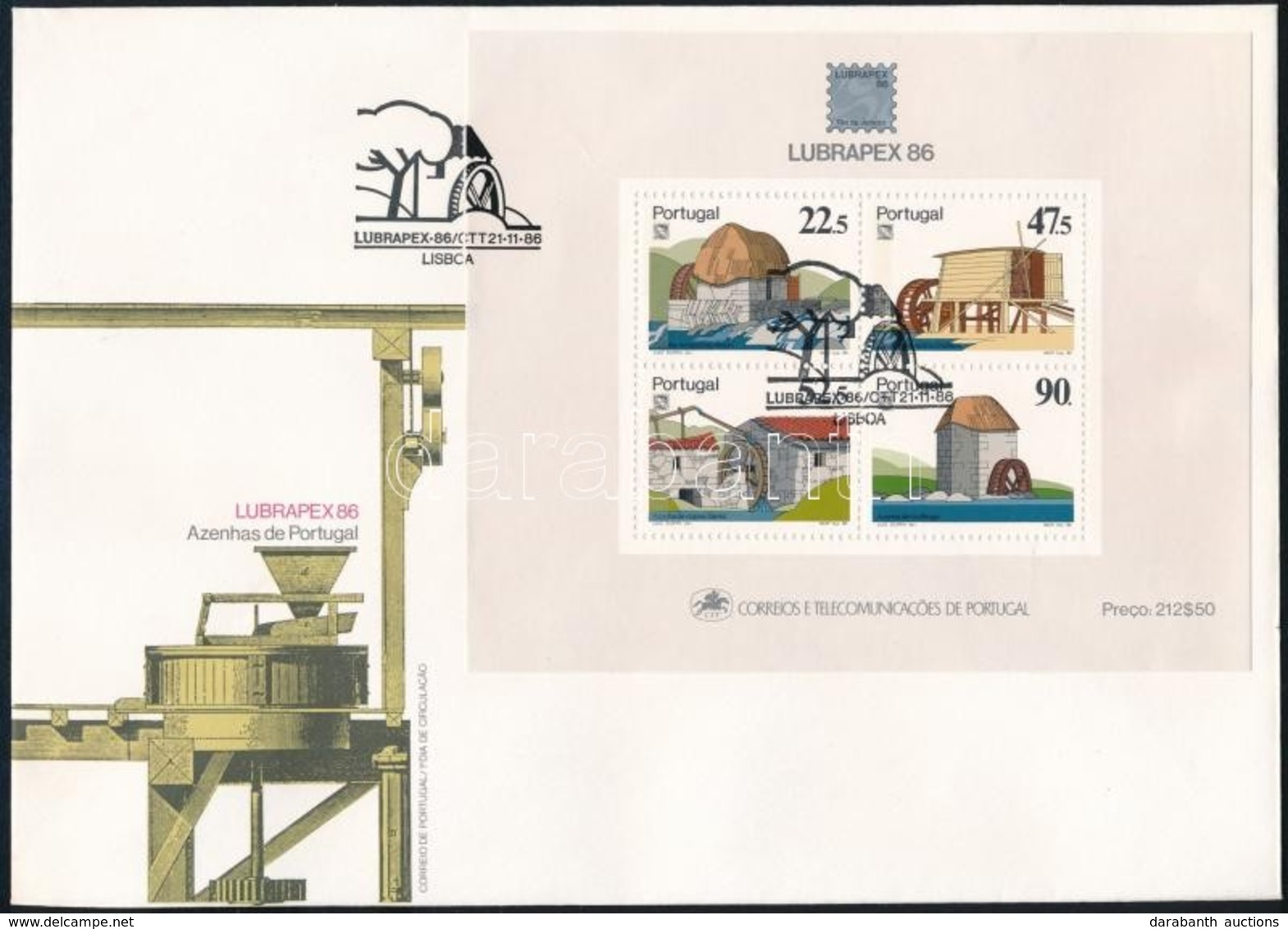 1986 LUBRAPEX Bélyegkiállítás Blokk FDC-n Mi 53 - Altri & Non Classificati