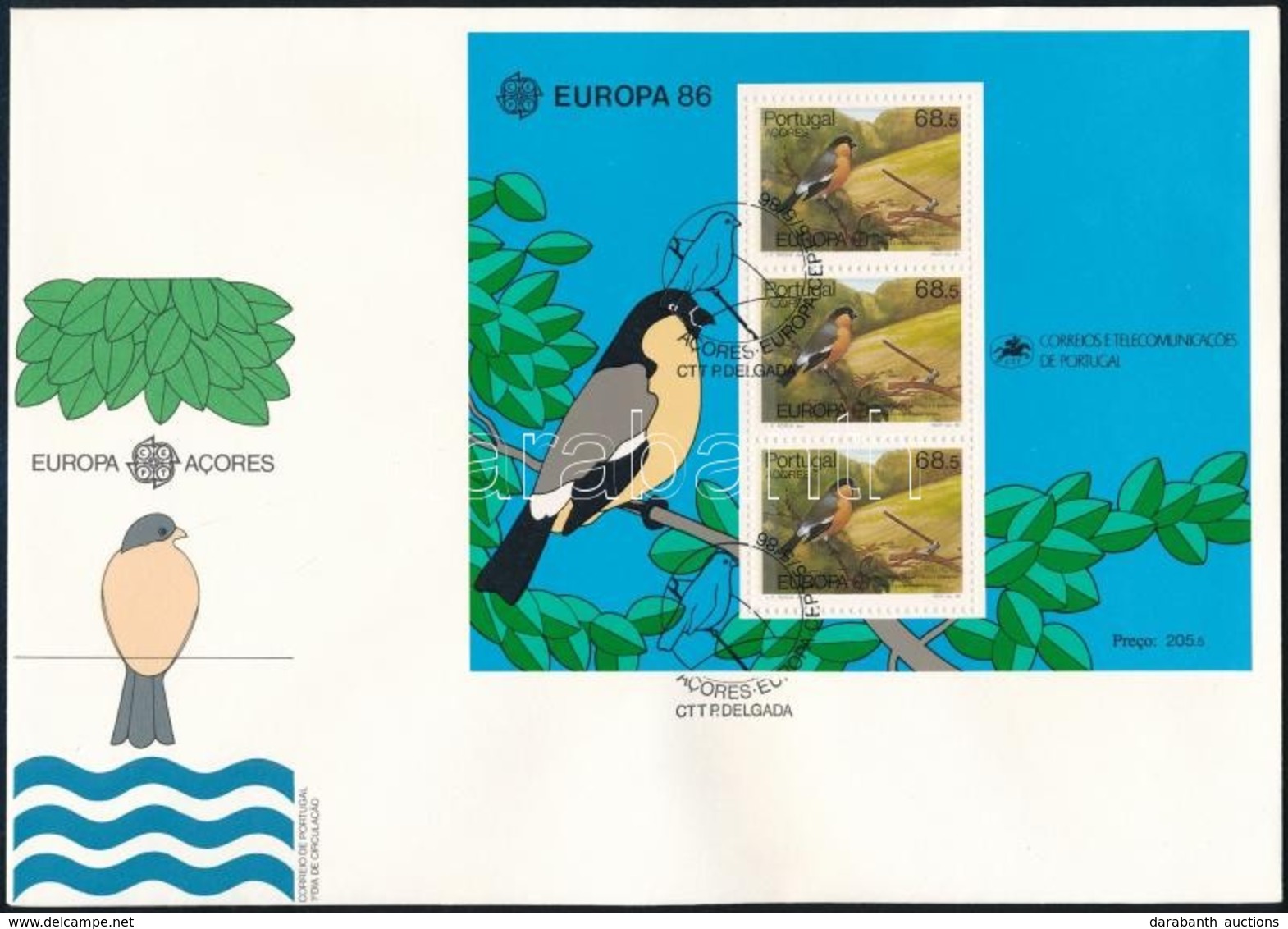 1986 Europa CEPT Természet- és Környezetvédelem Blokk FDC-n Mi 7 - Andere & Zonder Classificatie