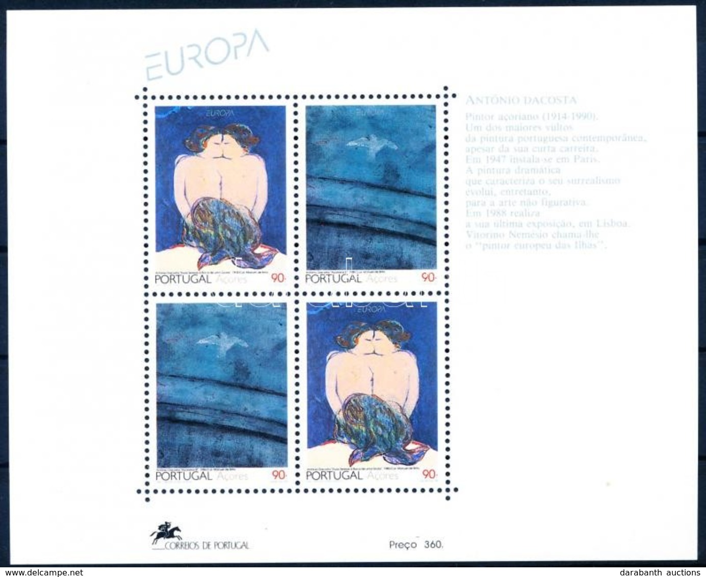 ** 1993 Europa CEPT: Kortárs Művészet Blokk Mi 13 - Andere & Zonder Classificatie