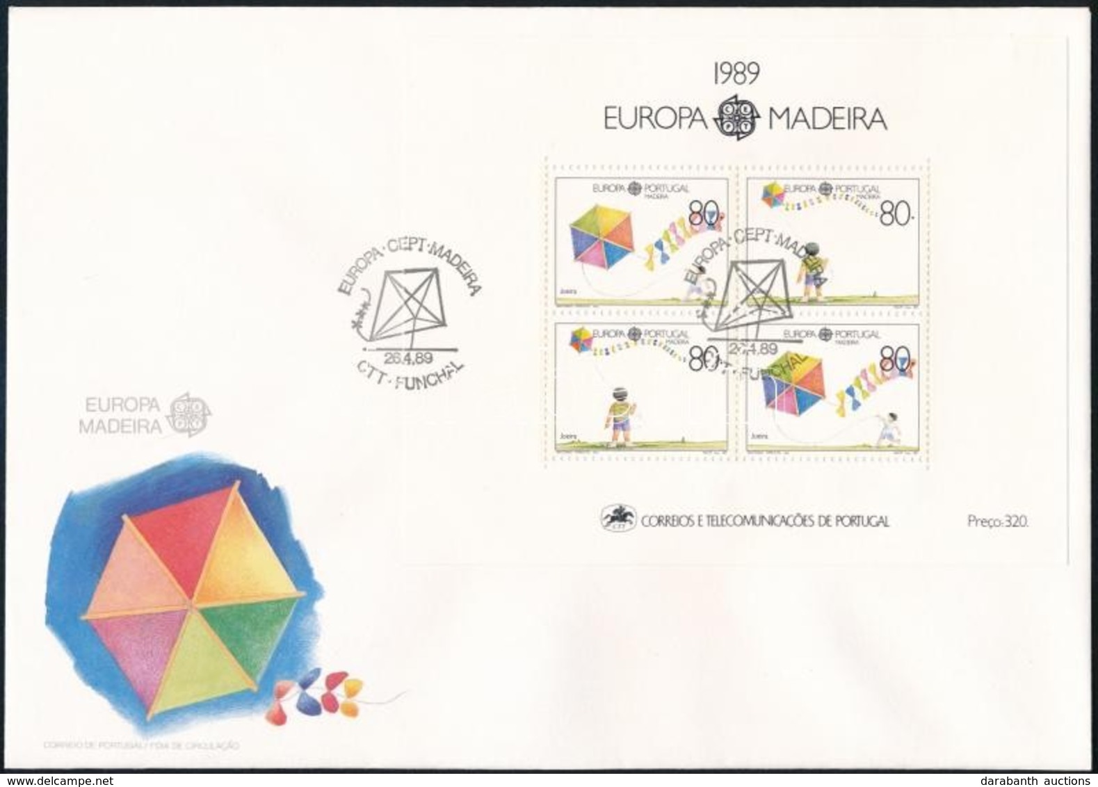 1989 Europa CEPT, Gyerekjátékok Blokk FDC-n Mi 10 - Andere & Zonder Classificatie