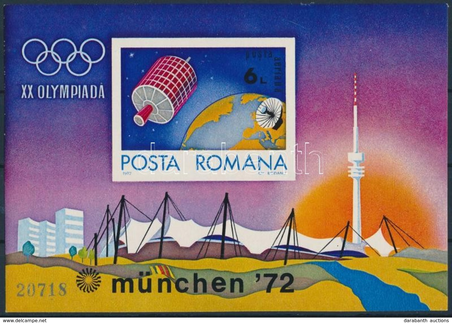 ** 1972 Nyári Olimpiai Játékok, München (II.) Blokk Mi 98 - Altri & Non Classificati
