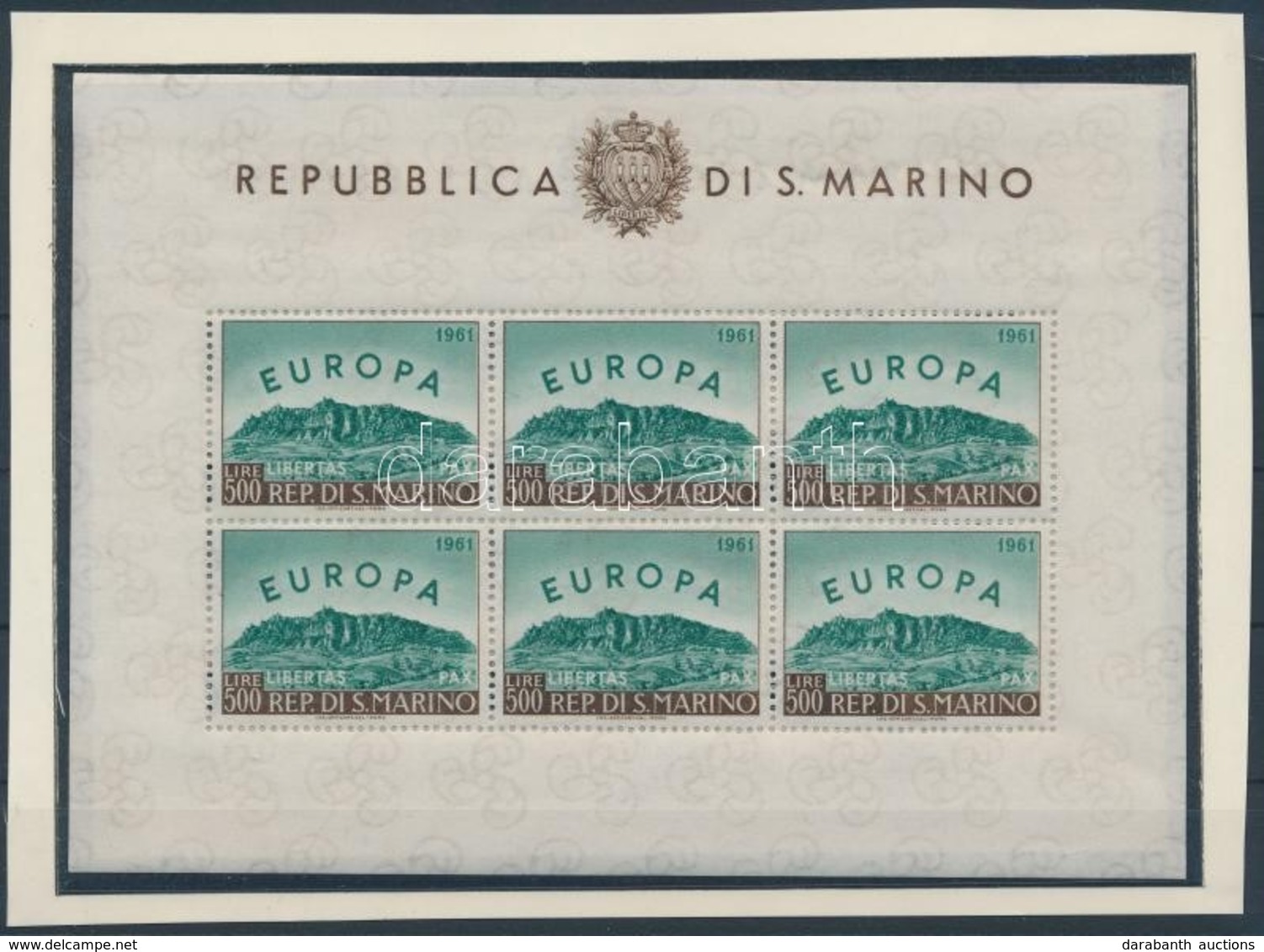 ** 1961 Europa CEPT Kisív / Mi 700 Minisheet - Altri & Non Classificati