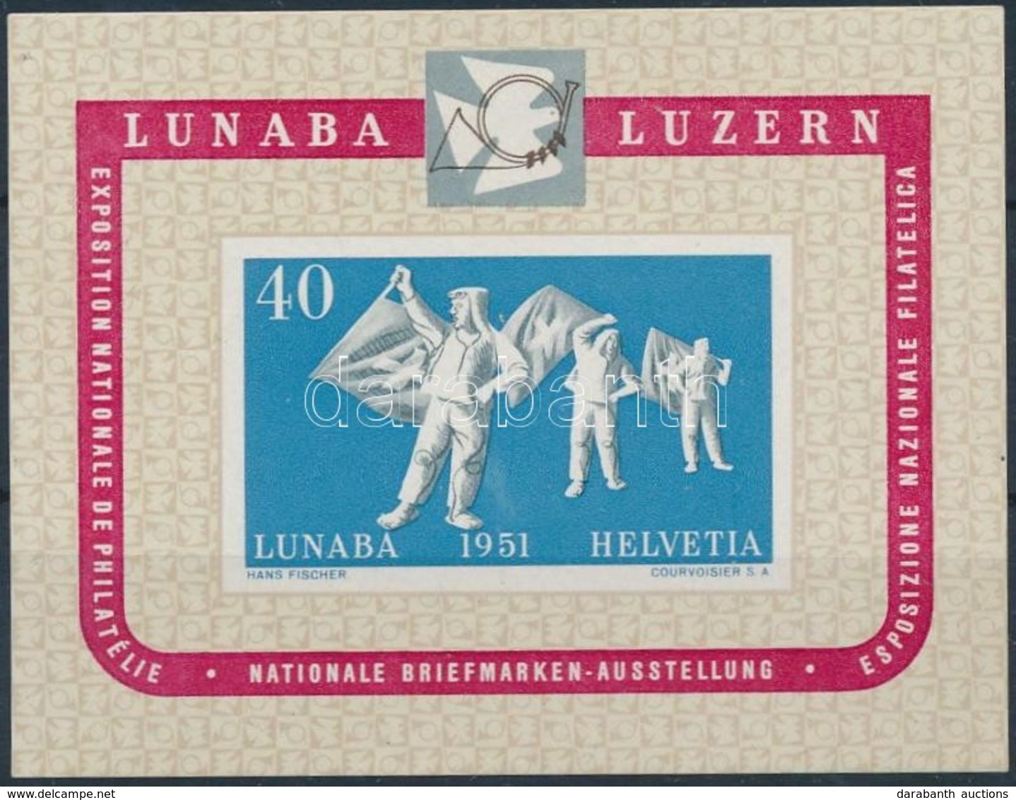 ** 1951 Bélyegkiállítás Blokk Mi 14 - Andere & Zonder Classificatie