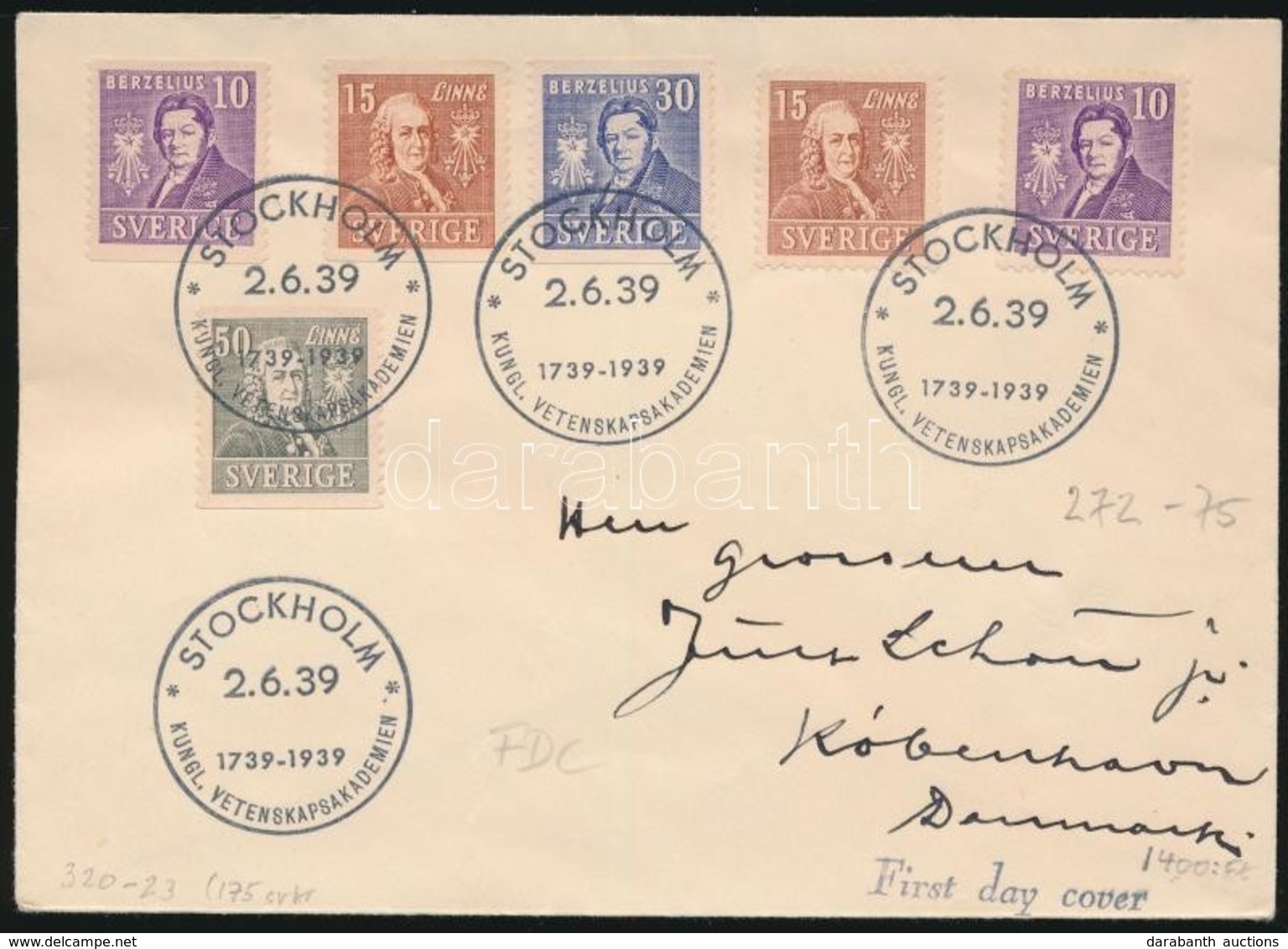 1939 Tudósok FDC - Altri & Non Classificati