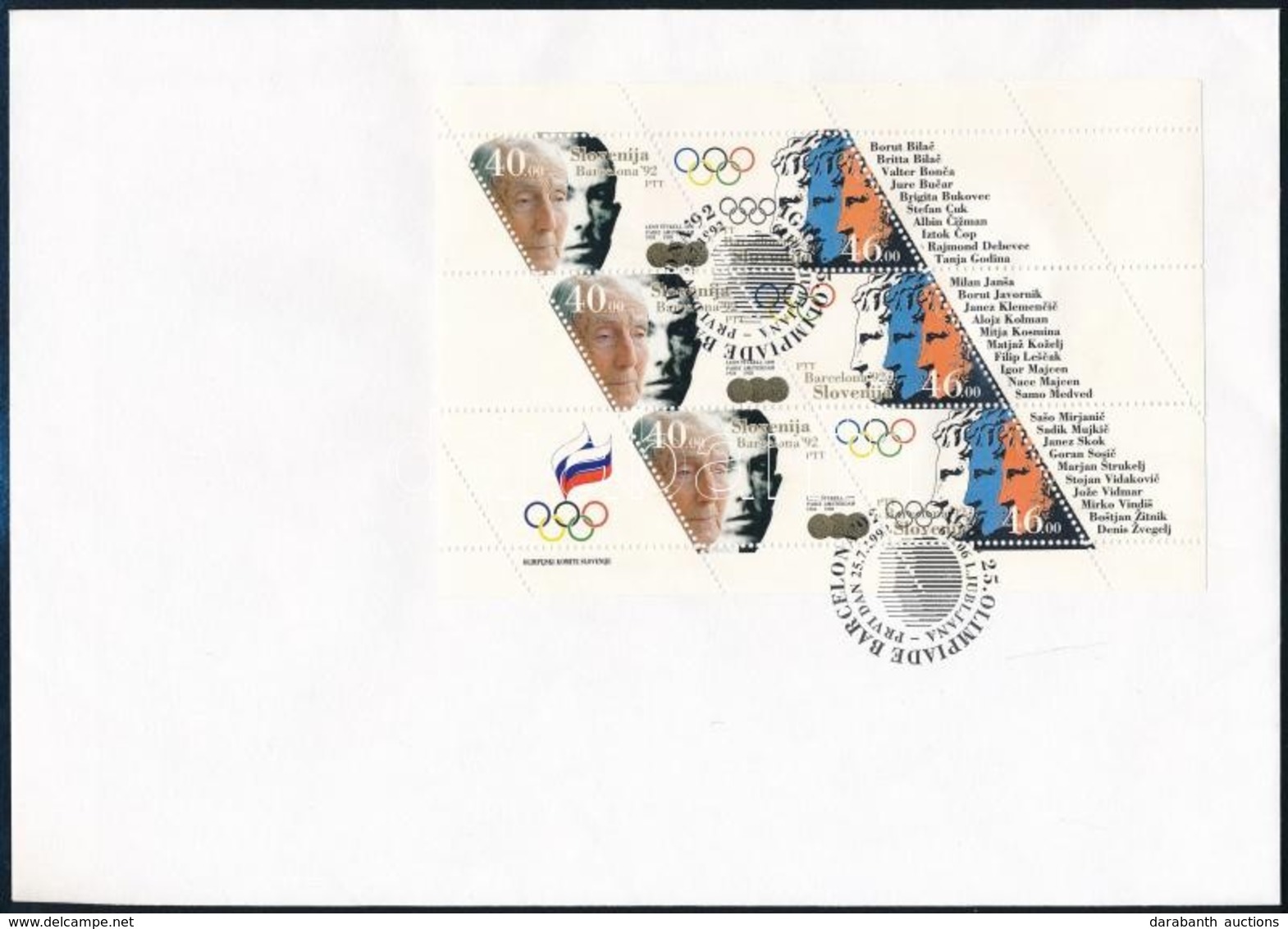 1992 Nyári Olimpia, Barcelona Kisív FDC-n Mi 27-28 - Sonstige & Ohne Zuordnung