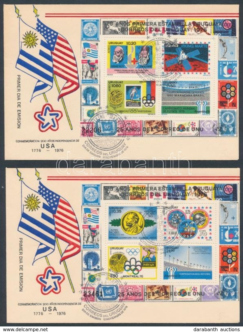 1976 Évfordulók-események Blokk Pár Mi 31-32 FDC-n - Andere & Zonder Classificatie