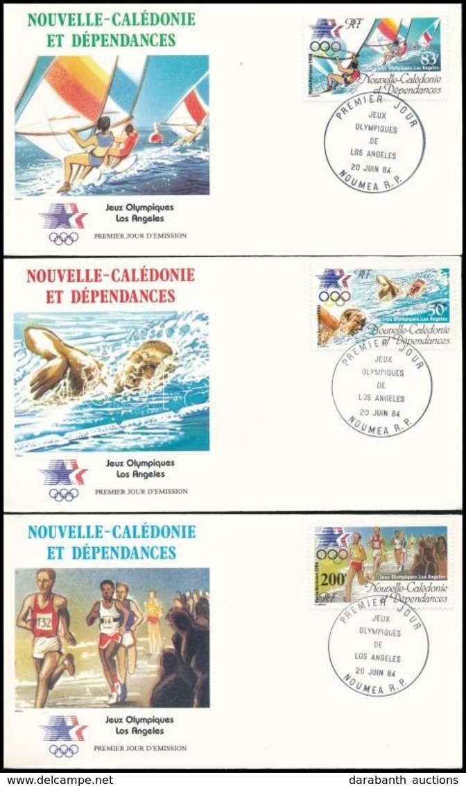 1984 Nyári Olimpia, Los Angeles Sor 3 Db FDC-n Mi 739-741 - Andere & Zonder Classificatie