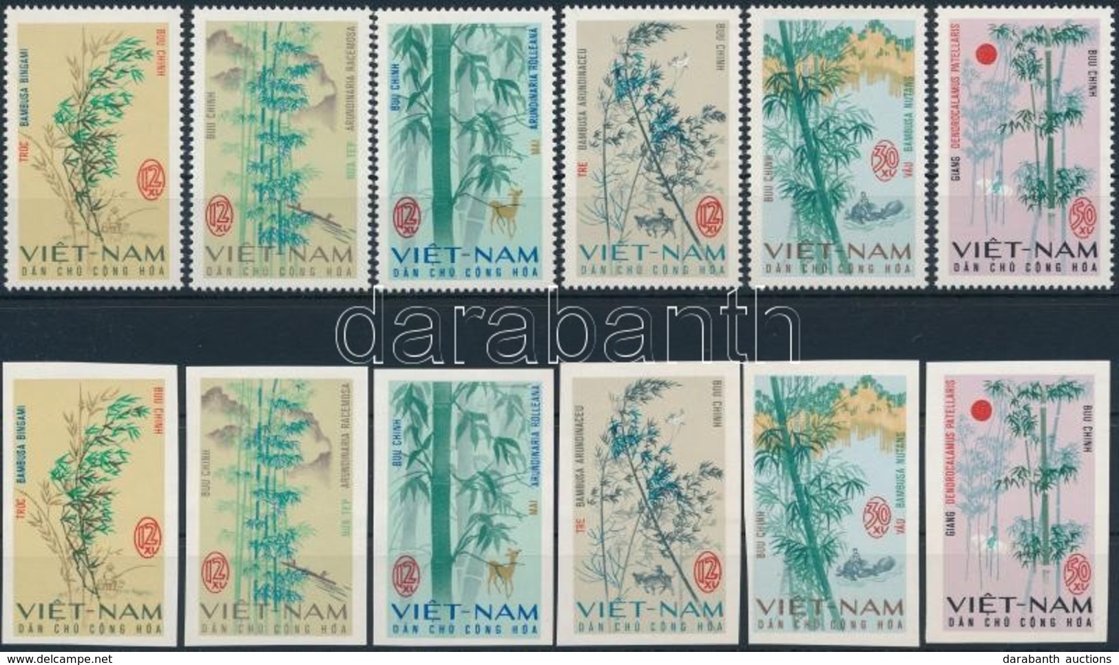 ** 1967 Bambusz Fogazott és Vágott Sor Mi 469-474 - Andere & Zonder Classificatie