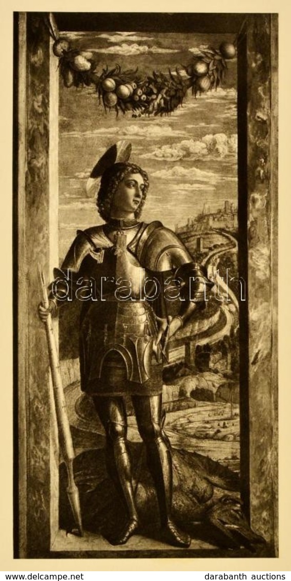 Cca 1900 Szent György, Andrea Mantegna Nyomán, Heliogravűr, 34×17 Cm - Prenten & Gravure