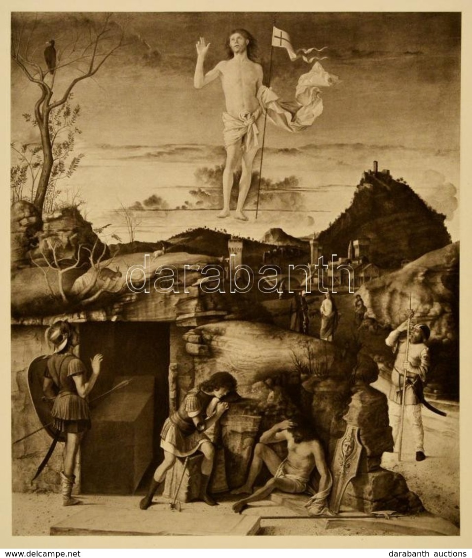 Cca 1900 Krisztus Feltámadása, Giovanni Bellini Nyomán, Heliogravűr, 32×27 Cm - Prenten & Gravure
