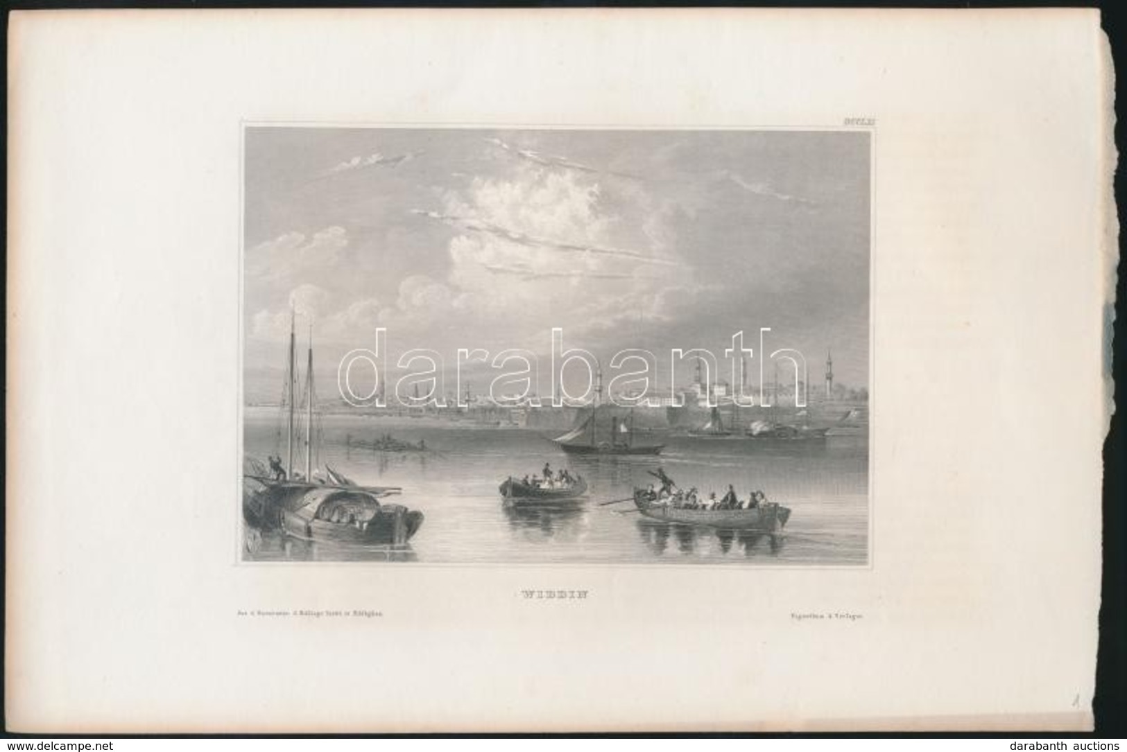 1856 Bulgária, Widdin (Vidin) Acélmetszet / Etching 27x18 Cm - Prenten & Gravure