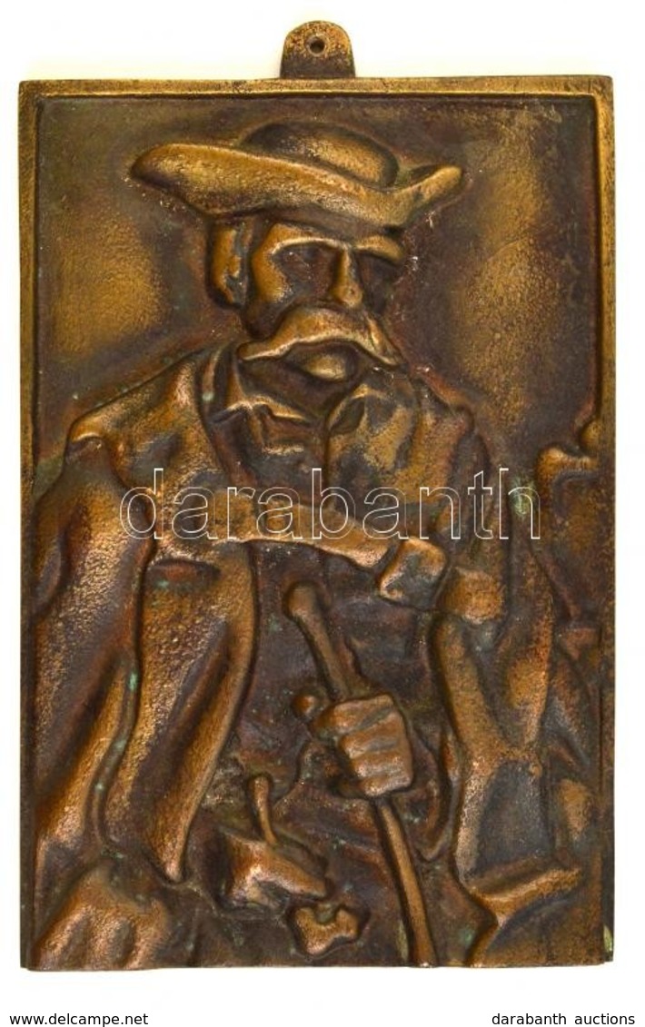 Jelzés Nélkül: Juhász, Bronz Falikép, 24,5×16 Cm - Sonstige & Ohne Zuordnung