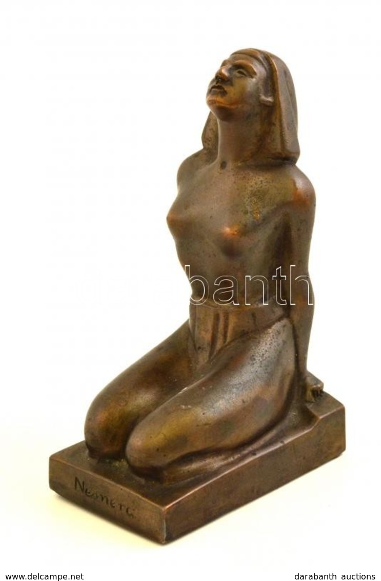 Hirmann Ferenc Budapest (öntöde): Nemera (art Deco). Bronzírozott Fém, Jelzett, Kopott, M: 12,5 Cm - Andere & Zonder Classificatie