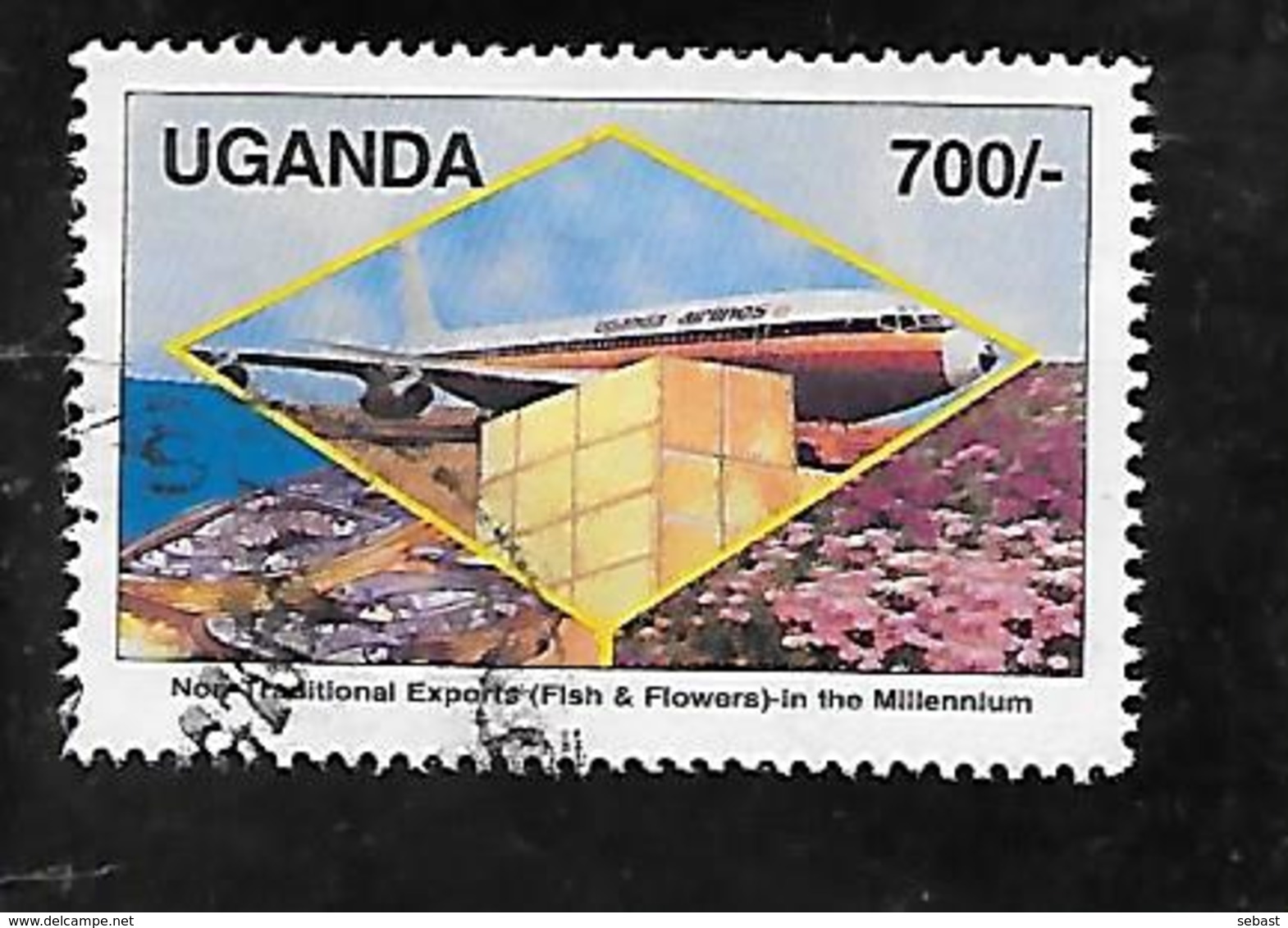 TIMBRE OBLITERE DE OUGNADA DE 2000 N° MICHEL 2286 - Ouganda (1962-...)