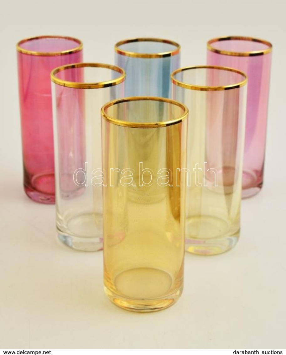 Szürke üveg Gyertyatartó, Karcolásokkal, M: 12,5 M, D: 10 Cm - Glas & Kristall