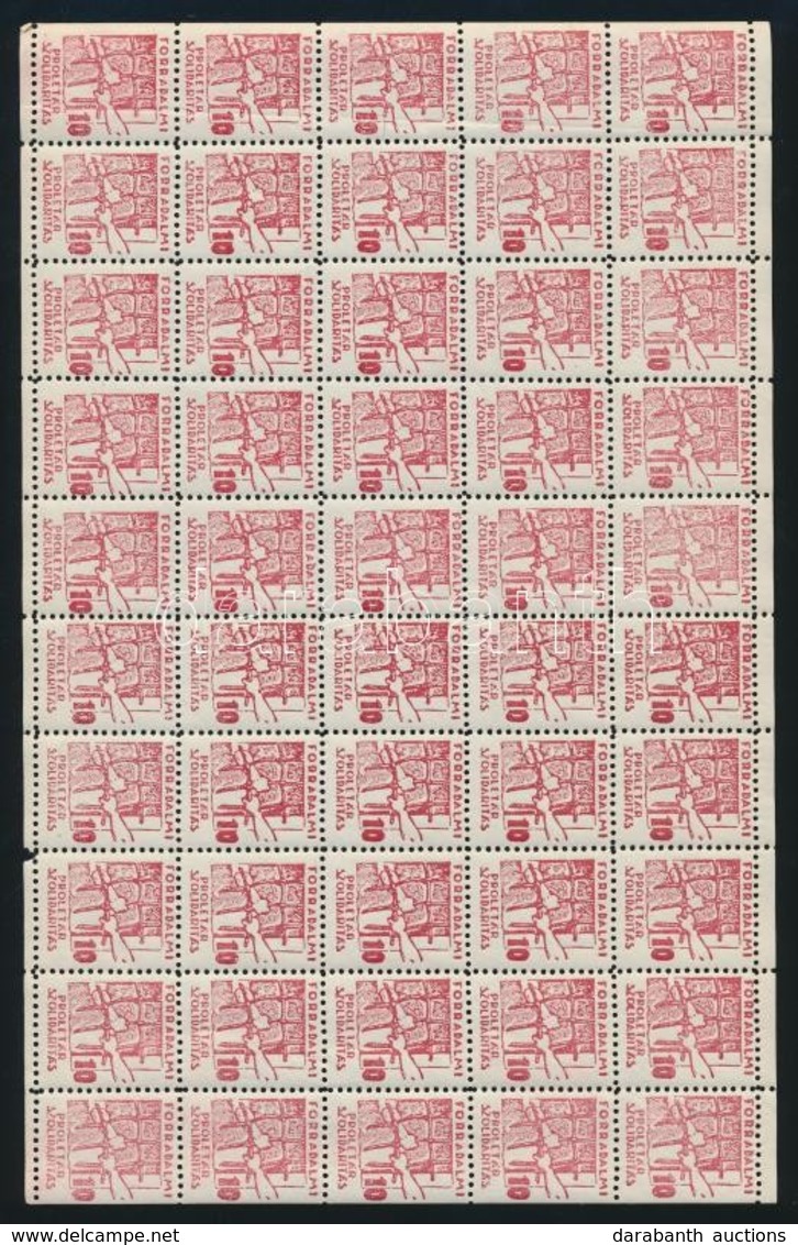 ** Kb 1930 Vörös Segély Adománybélyeg 50-es Teljes ív / Red Aid Charity Stamp, Complete Sheet Of 50 - Non Classificati