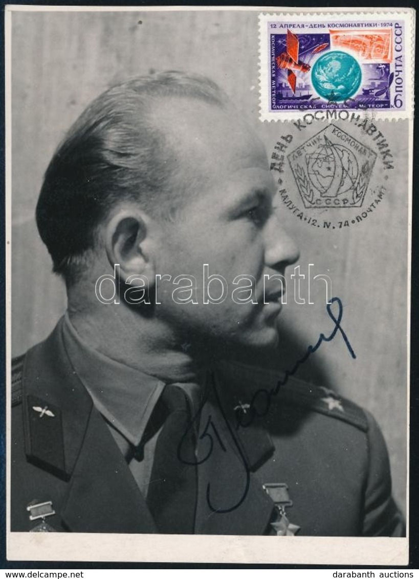 Alekszej Leonov (1934- ) Saját Kezű Aláírása Fényképen / Autograph Signature Of Astronaut Leonov - Andere & Zonder Classificatie