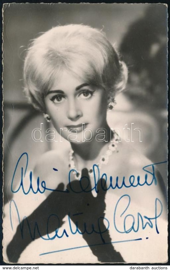 Martine Carol (1920-1967) Francia Színésznő, Szexszimbólum által Dedikált Fotólap / Autograph Signed Photo - Andere & Zonder Classificatie