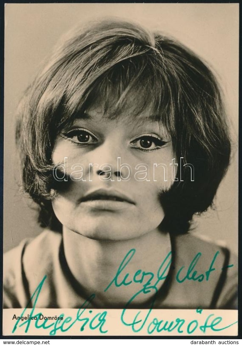 Angelica Domröse (1941-) Német Színésznő Saját Kézzel Aláírt Fénykép / Autograph Signed Photo - Andere & Zonder Classificatie