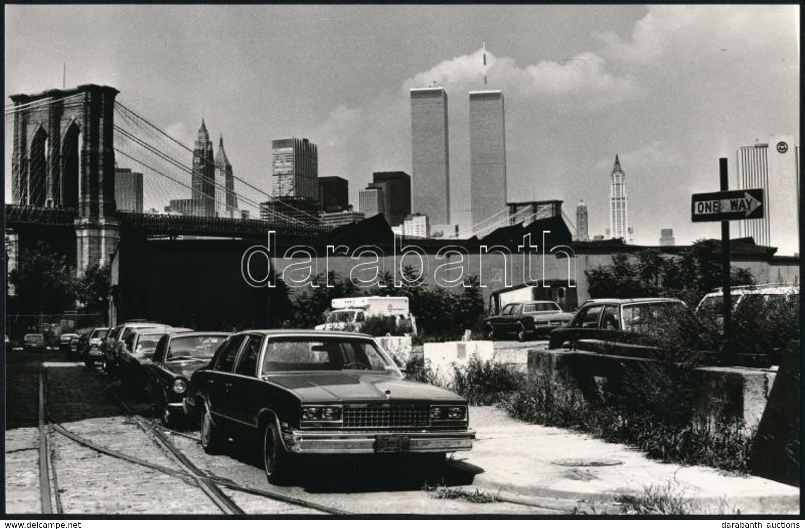 1983 Jankovszky György(1946-): New York, Brooklyn Híd, Feliratozva, Aláírt, Pecséttel Jelzett, 15×23,5 Cm - Sonstige & Ohne Zuordnung