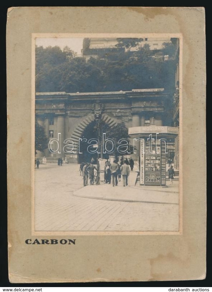 Cca 1910 Budapest, Alagút, Dohányreklám, Kioszk. Cardon Fotó Kartonon 10x14 Cm - Altri & Non Classificati