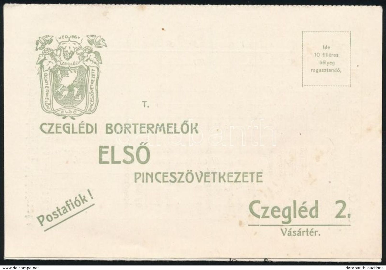 1920 Ceglédi Bortermelők Első Pinceszövetkezete, Reklám Prospektus, árjegyzékkel - Reclame