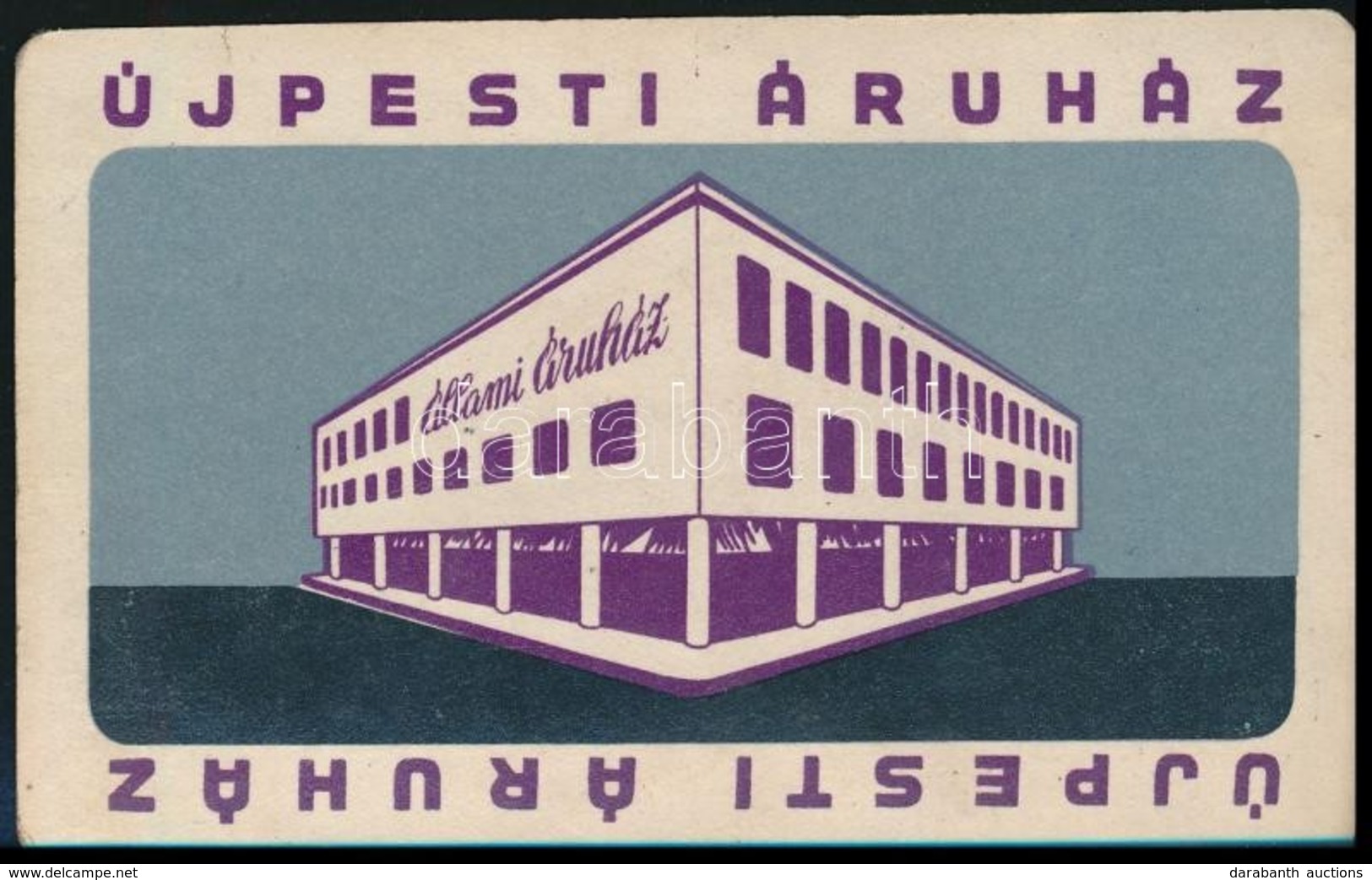1962 Újpesti Állami Áruház Reklámos Kártyanaptár - Reclame