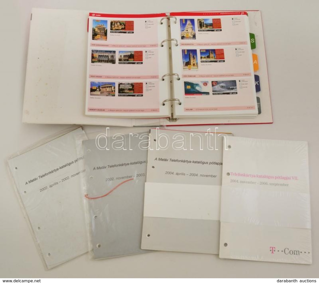 Különleges Lefűzős Matáv Telefonkártya Katalógus (1991-2006) + 4 Csomag Katalógus Pótlap (2003-2006) - Zonder Classificatie
