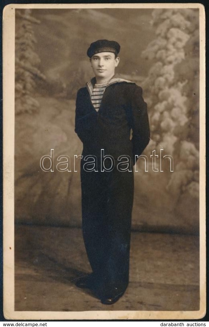 SMS. Marasti Román Hadihajó Matróza / Romanian Military Shop Sailor 9x14 Cm - Andere & Zonder Classificatie