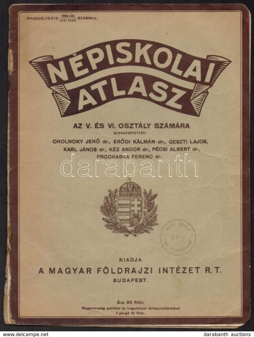 1925, 1930 Kogutowicz Károly Iskolai Atlasza + Népiskolai Atlasz Az V. és Vi. Osztály Számára - Andere & Zonder Classificatie