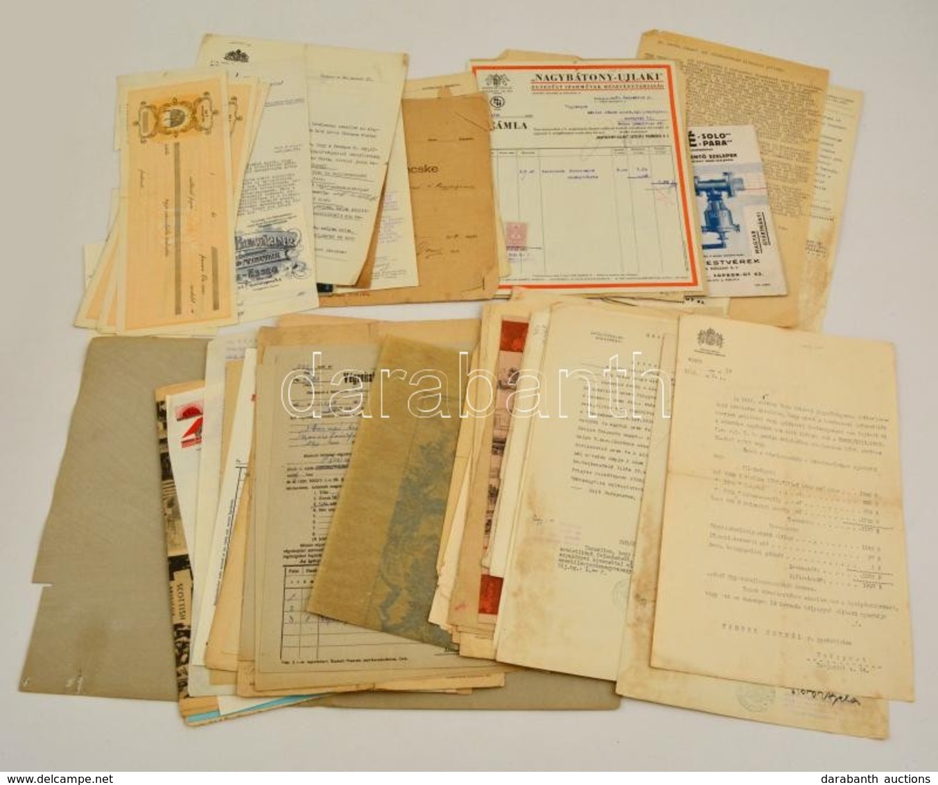 Cca 1880-1910 54 Db Régi Dokumentum, Váltó, Feljegyzés, Számla, Reklám - Ohne Zuordnung