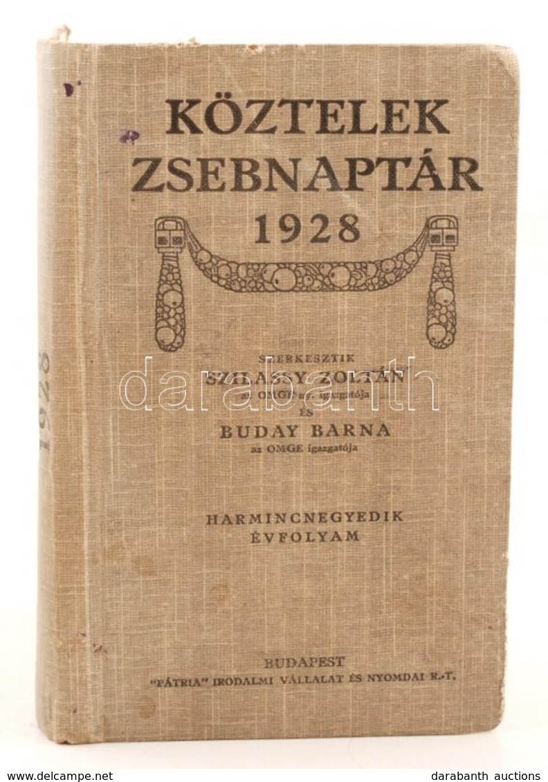 Szilassy Zoltán, Buday Barna: Köztelek Zsebnaptár 1928. Bp., 1928., Pátria Irodalmi Vállalat és Nyomdai Rt. 416 P. Kiadó - Zonder Classificatie