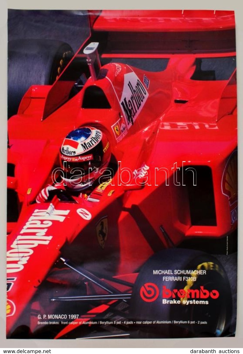 1997 Michael Schumacher Poszter, Formula-1 Ferrari, 98,5x68,5 Cm - Andere & Zonder Classificatie