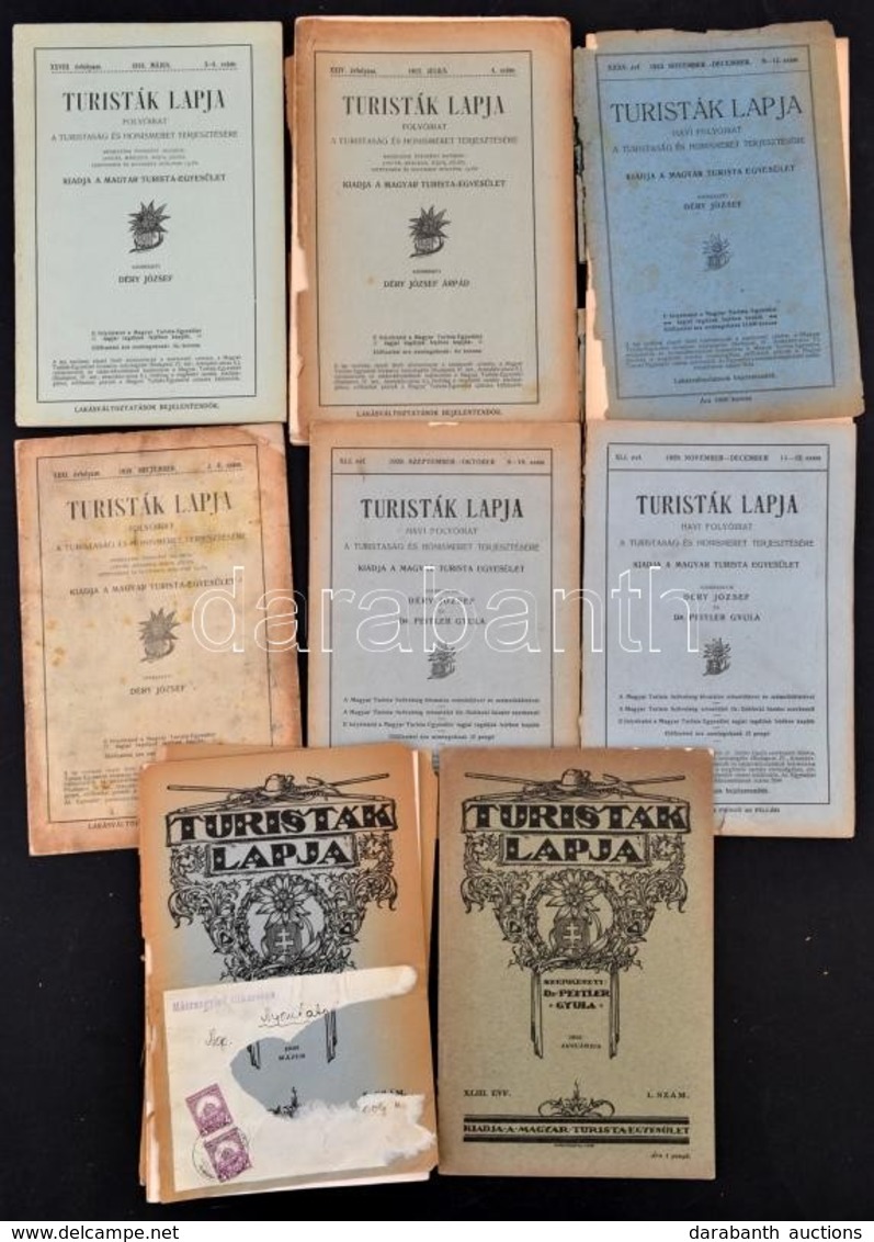 1912-1931 Turisták Lapja 10 Száma: 1912 XXIV. évf. 4. Sz.,1916 XXVIII. évf. 3-4. Sz., 1917 XXIX. évf. 1-3. Sz.,1919 XXXI - Non Classificati