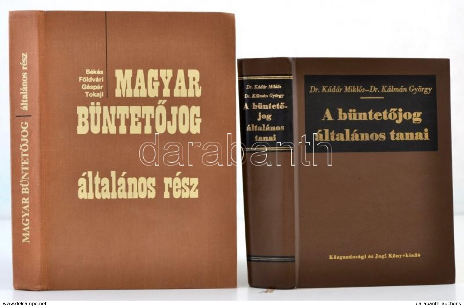 Vegyes Jogi Könyvtétel, 2 Db: 
Dr. Kádár Miklós-Dr. Kálmán György: A Büntetőjog általános Tanai. Bp., 1966, Közgazdasági - Non Classificati