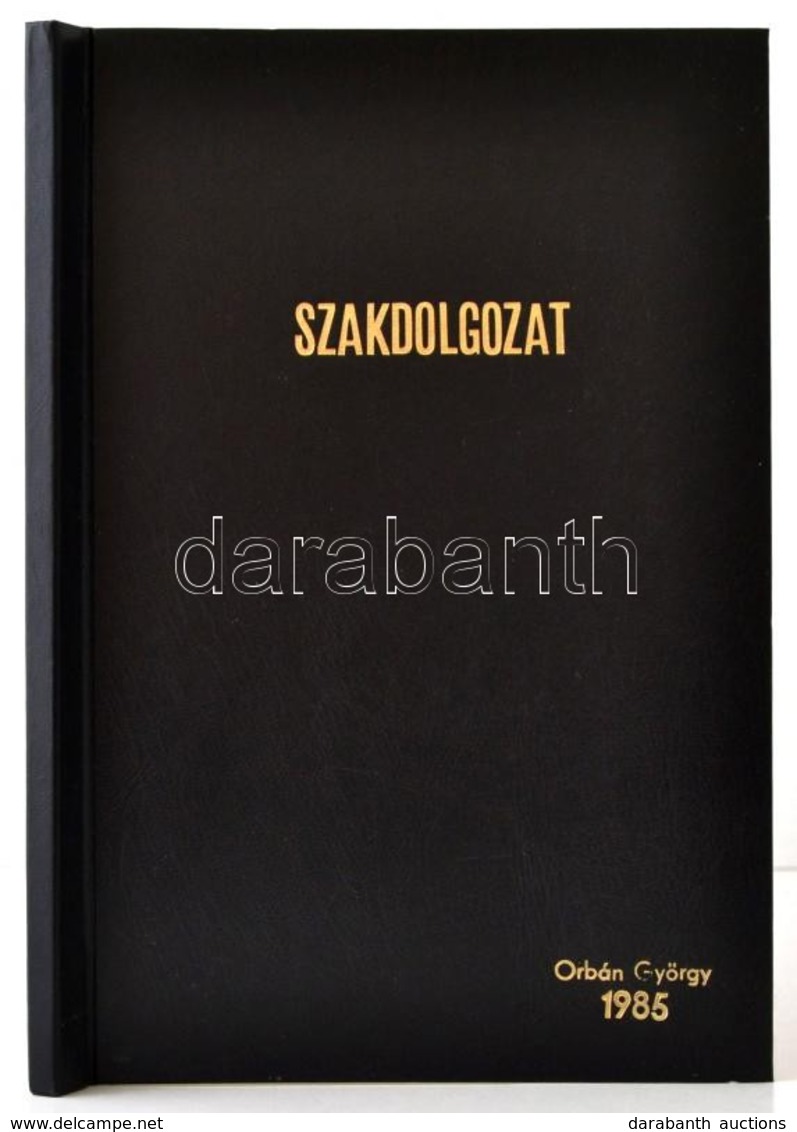 1985 Orbán György: Politikai Szociológiai Felmérés A Tungsram Rt. Munkásairól. /1969-ben Készült Felmérés Utóvizsgálata. - Zonder Classificatie