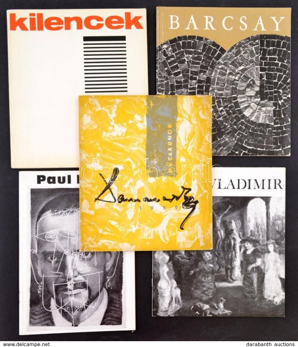 1959-1980 A Műcsarnok 5 Db Kiállítási Katalógusa: 
Domanovszky Endre (1959), Kilencek (1968), Barcsay Jenő - A Szentendr - Non Classificati