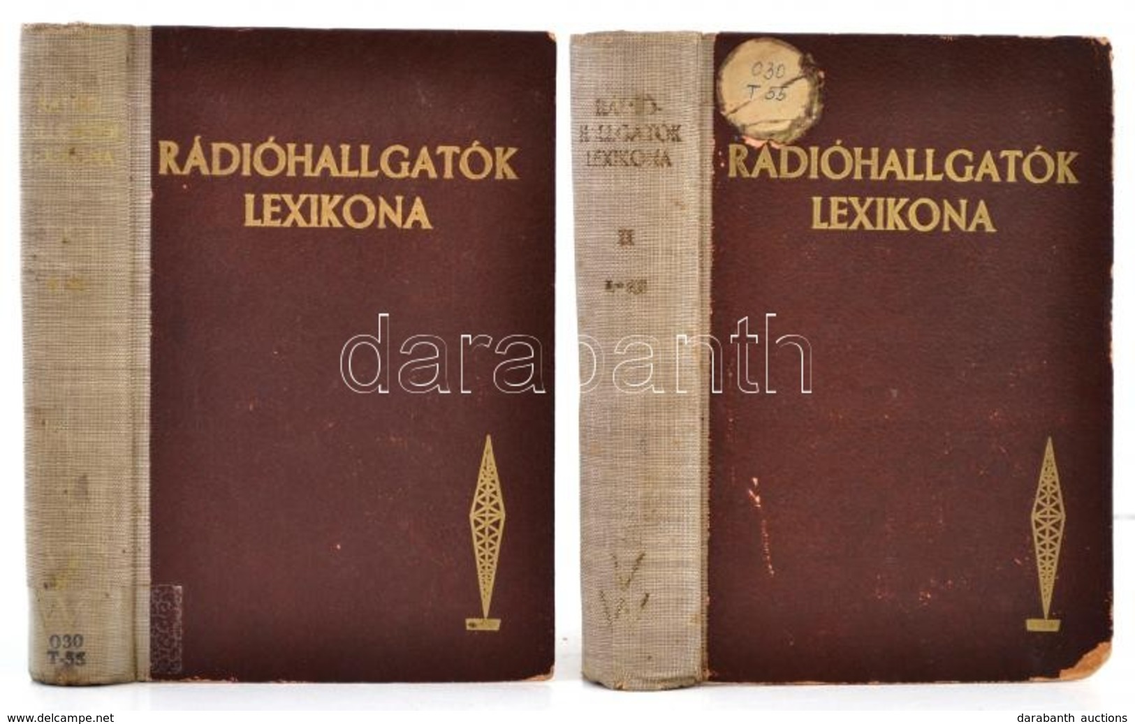 Tiszay Andor - Falk Géza (szerk.): Rádióhallgatók Lexikona I-II. Bp., 1944, Vajda-Wichmann Kiadás. Félvászon Kötés, Kiss - Zonder Classificatie